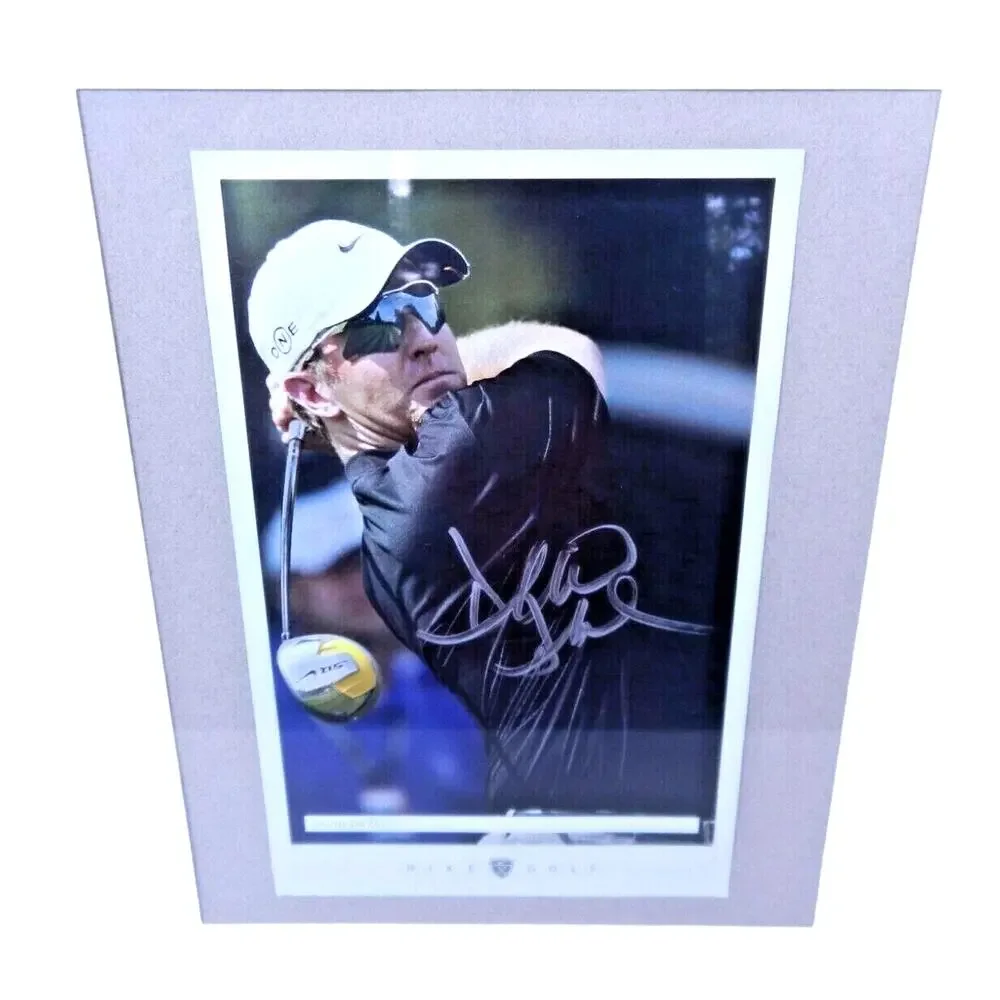 Signed David Duval Golfer Autographed Framed Matted Photo Nike PGA Champion VTG